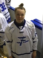 Nelli Kyttänen pelasi nuorten maajoukkueiden Sinivalkoisessa ottelussa sunnuntaina.